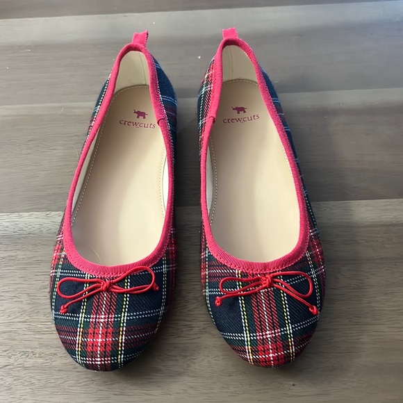 J Crew Crewcuts Plaid Ballet Slippers - Picture 1 of 3